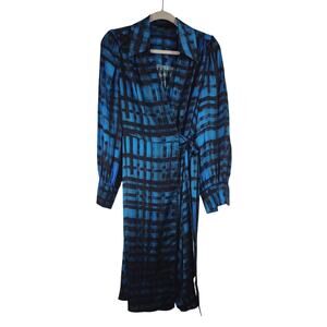 Elie Tahari Silk Wrap Patterned Dress, Size 10